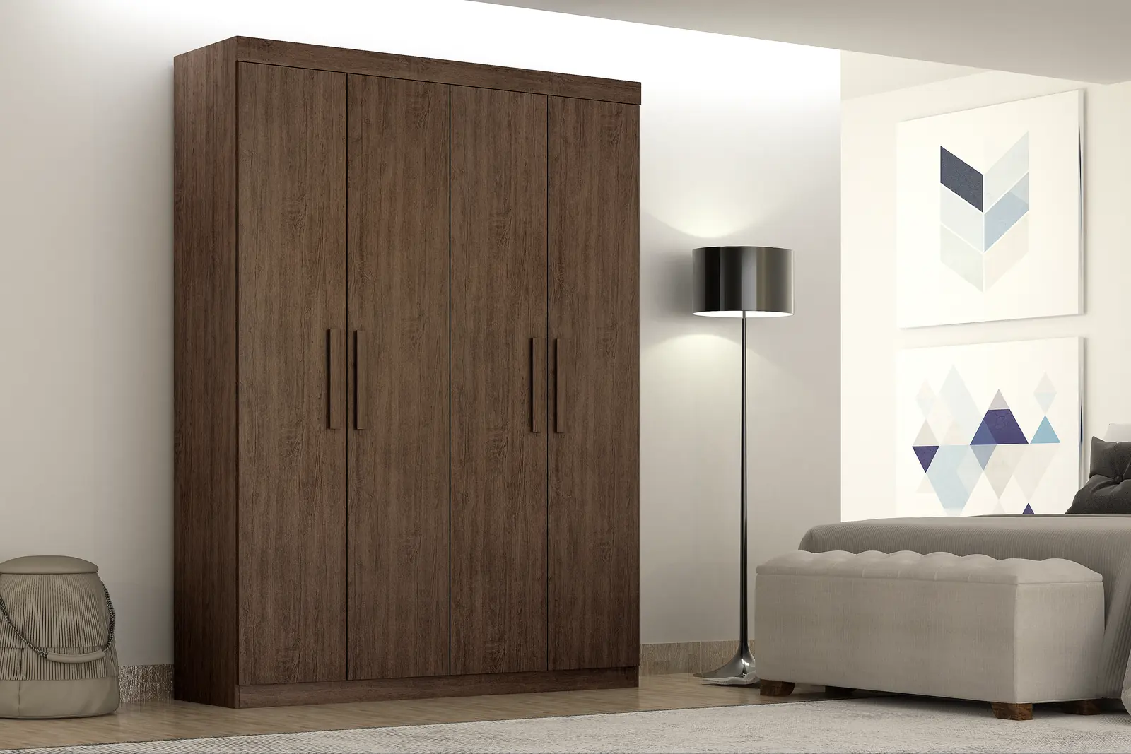 Ubatuba Plus 4 Portas: Roupeiro Ubatuba Plus 4 Portas em ambiente